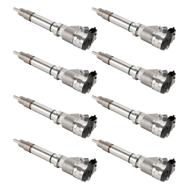 GMC Fit Chevy 6.6L Duramax LLY 2004.5-2005 8PCS Fuel Injector 0986435504