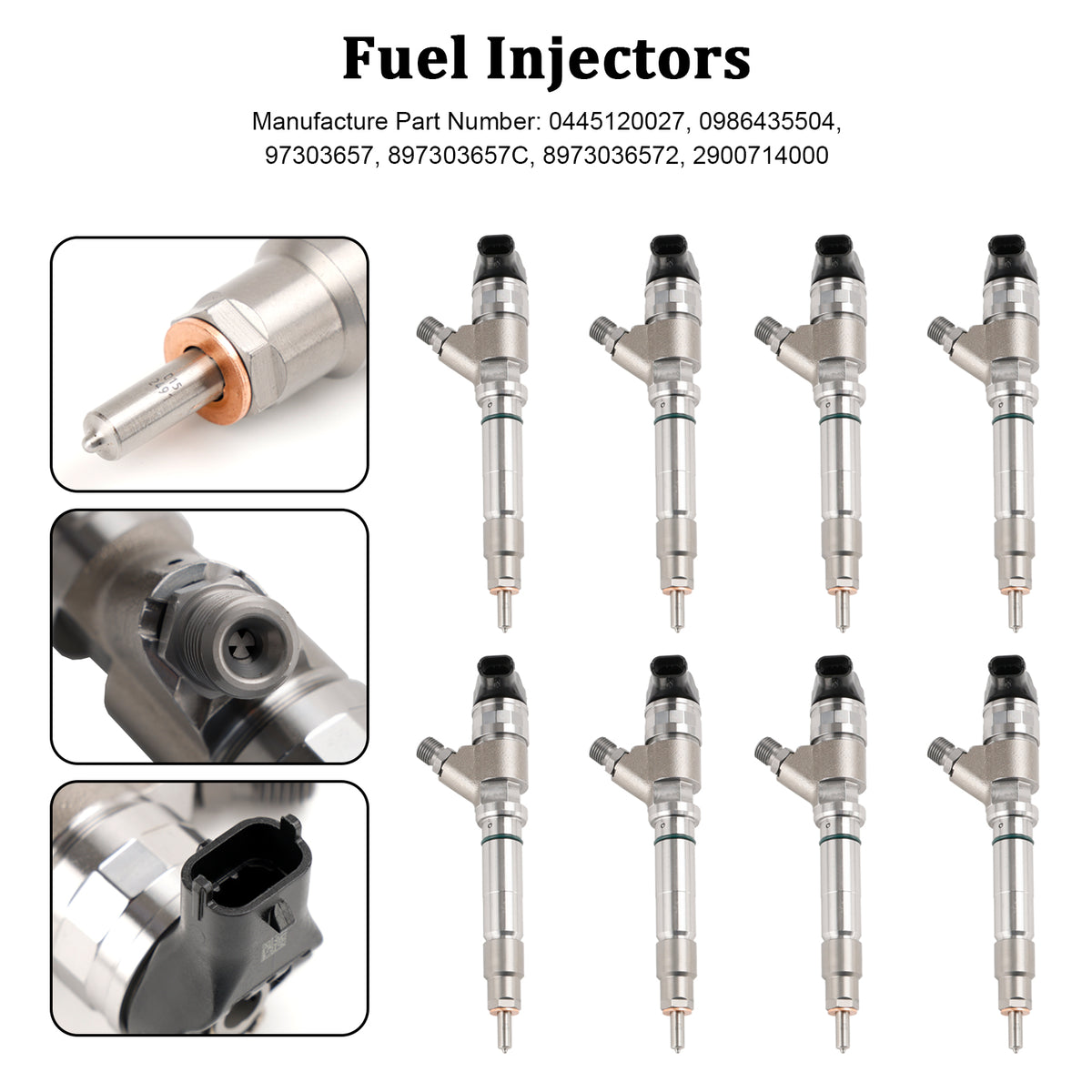 Chevy Fit GMC Duramax Hummer 6.6L 2006-2007 8PCS Fuel Injector 0445120042