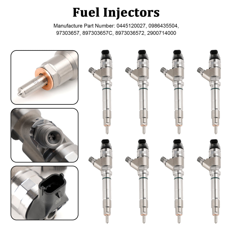 Chevy Fit GMC Duramax Hummer 6.6L 2006-2007 8PCS Fuel Injector 0445120042