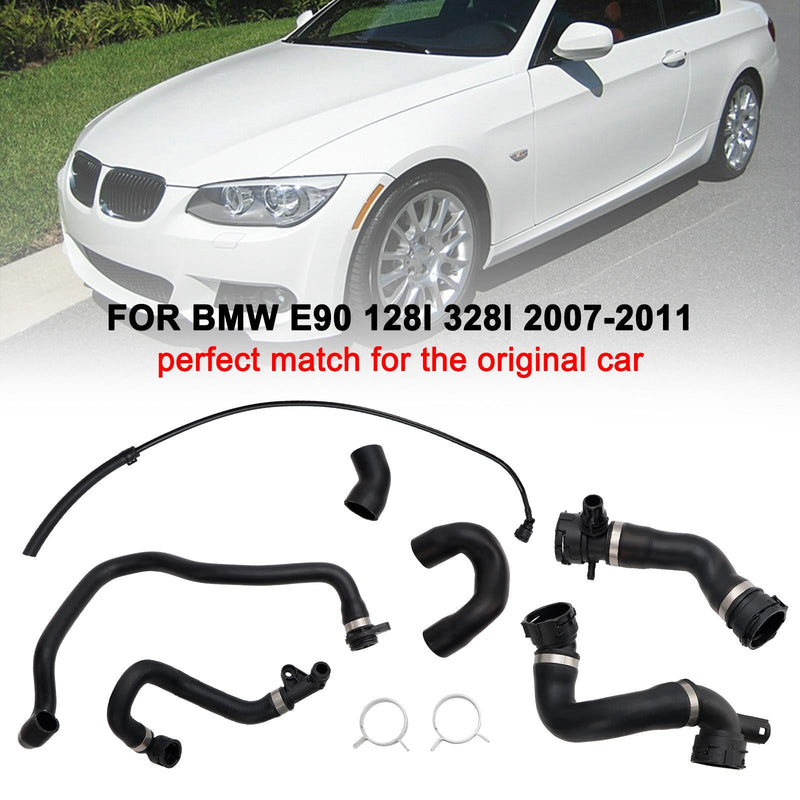 Radiator Coolant Water Hose Pipe Kit (7 Hoses) For BMW E90 128i 328i 2007-2011
