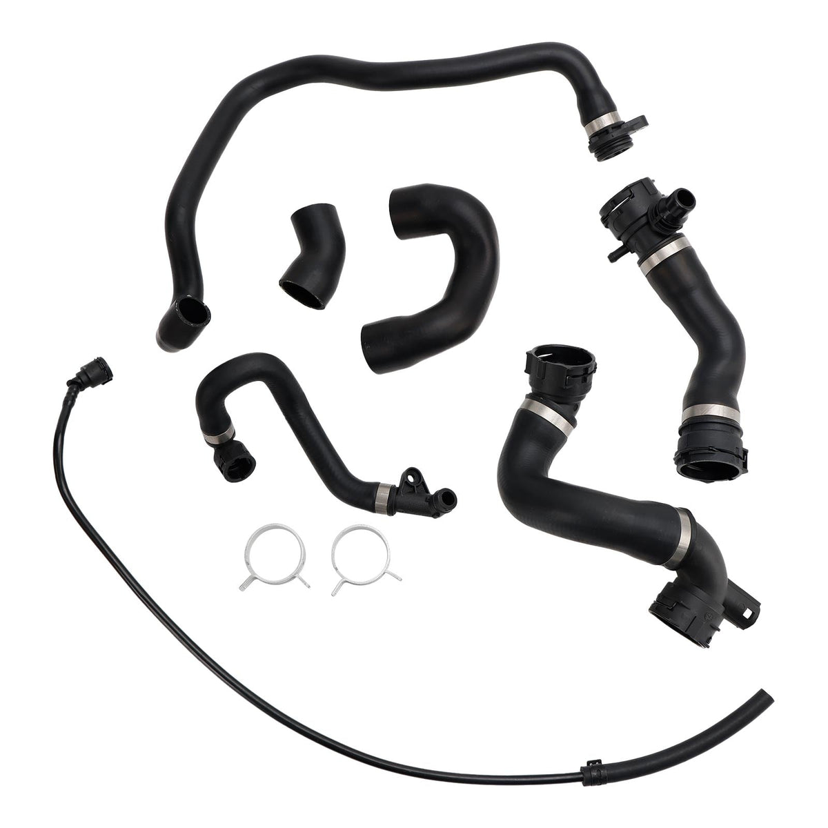 Radiator Coolant Water Hose Pipe Kit (7 Hoses) For BMW E90 128i 328i 2007-2011