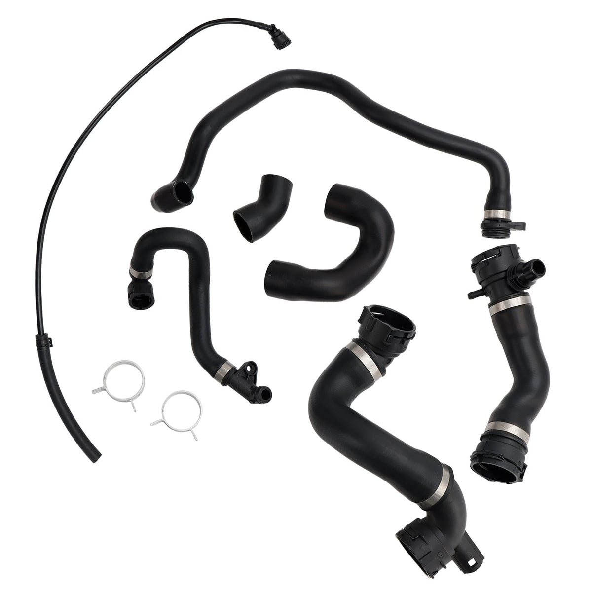 Radiator Coolant Water Hose Pipe Kit (7 Hoses) For BMW E90 128i 328i 2007-2011
