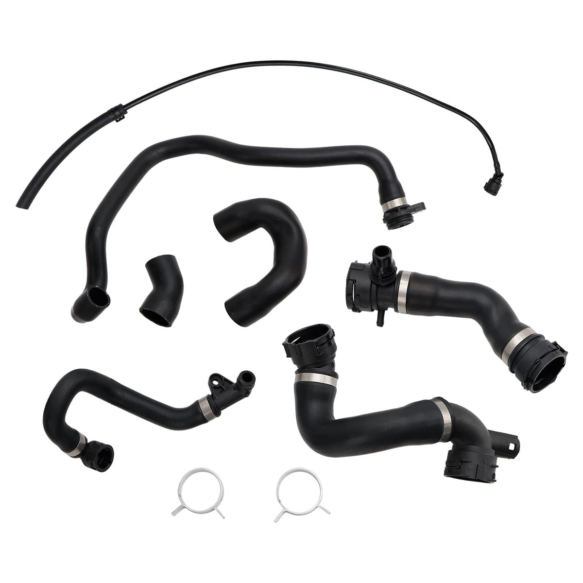 Radiator Coolant Water Hose Pipe Kit (7 Hoses) For BMW E90 128i 328i 2007-2011