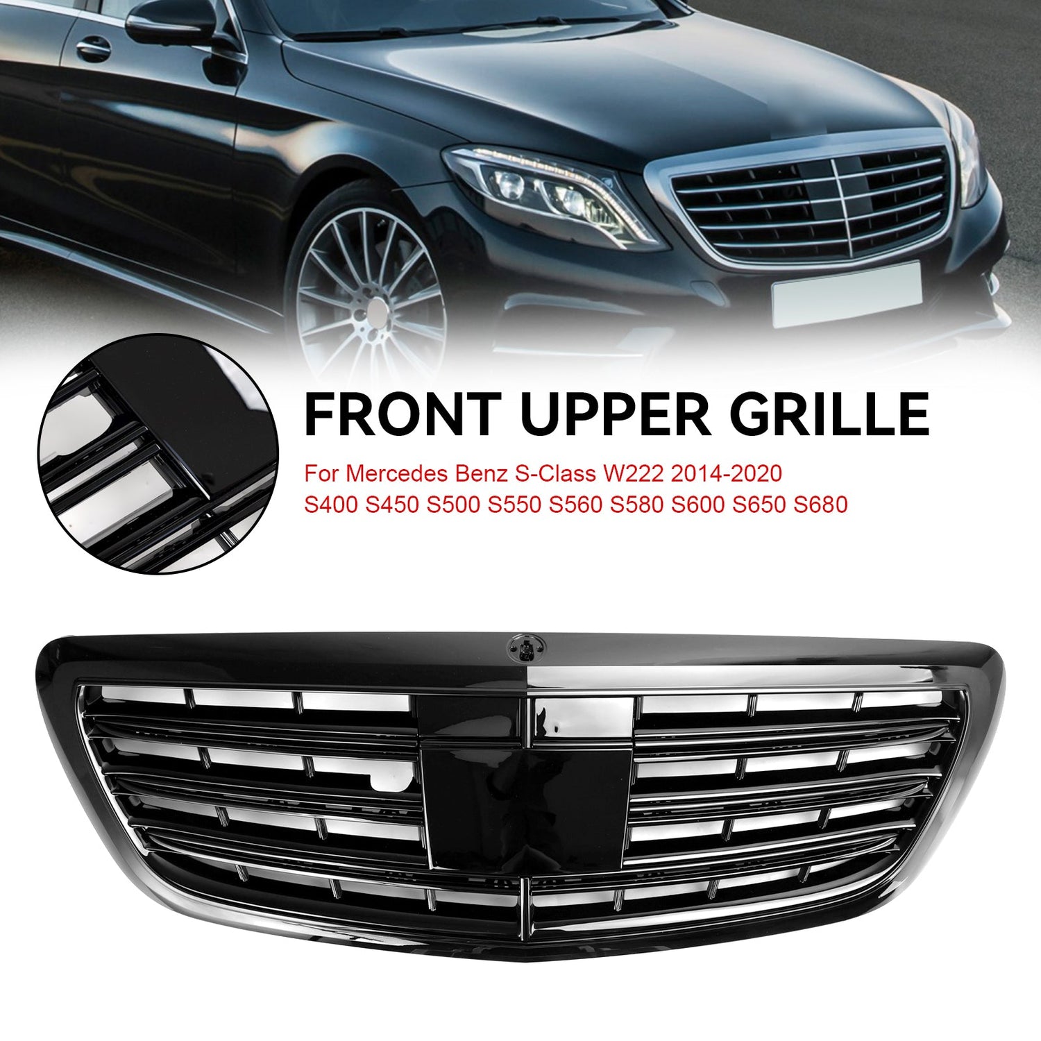2014-2020 Mercedes-Benz S-class W222 S500 S550 S600 Front Grill Grille