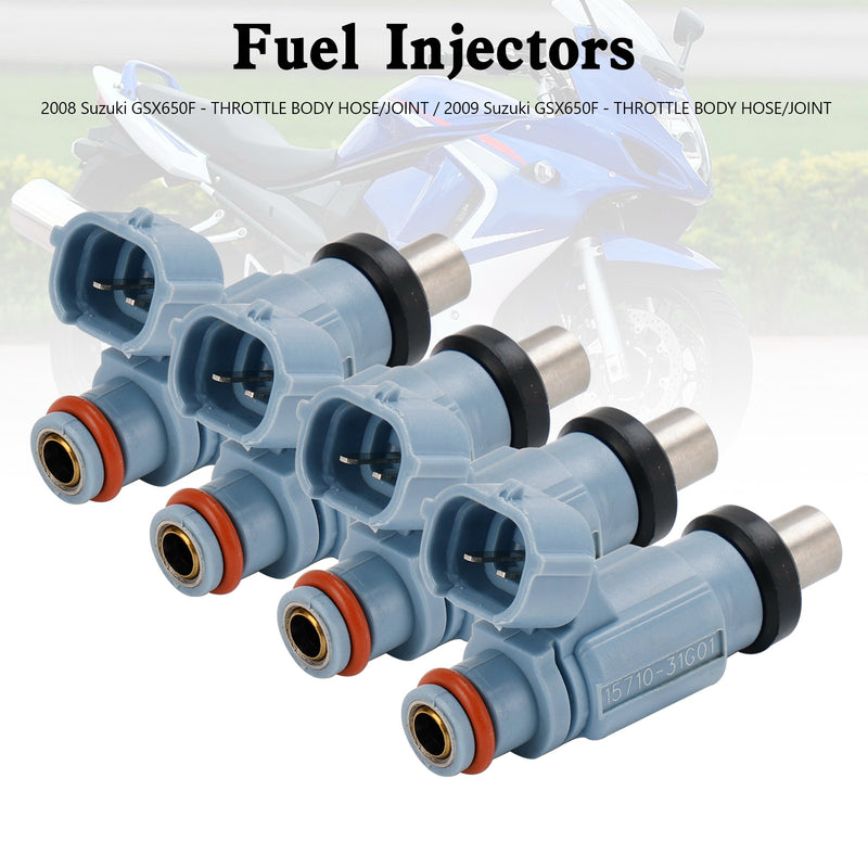 Suzuki GSX650F KATANA 2008-2009 4PCS Fuel Injector 4 Holes 15710-17H00