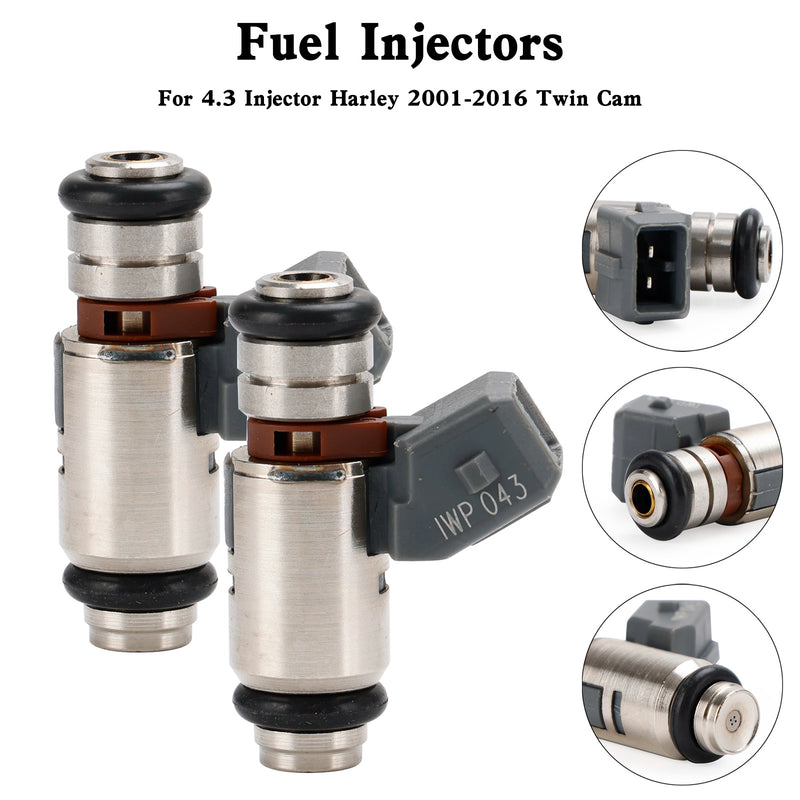 4.3 Injector Harley 2001-2016 Twin Cam 2PCS Fuel Injector 27609-01B