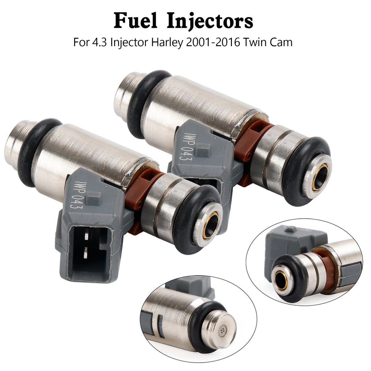 4.3 Injector Harley 2001-2016 Twin Cam 2PCS Fuel Injector 27609-01B