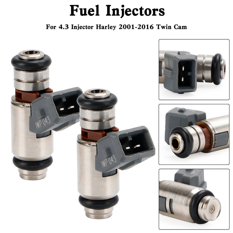 4.3 Injector Harley 2001-2016 Twin Cam 2PCS Fuel Injector 27609-01B