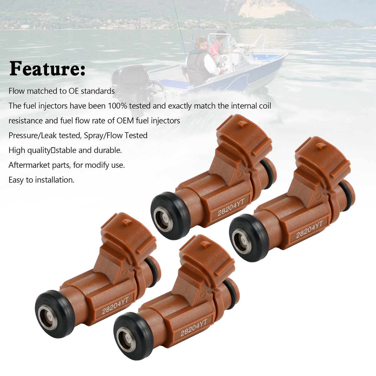 Suzuki Outboard 175HP 200HP 225HP 250HP 300HP 4PCS 15710-96J00 Fuel Injectors