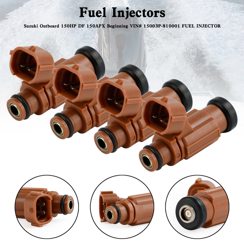 Suzuki Outboard 175HP 200HP 225HP 250HP 300HP 4PCS 15710-96J00 Fuel Injectors