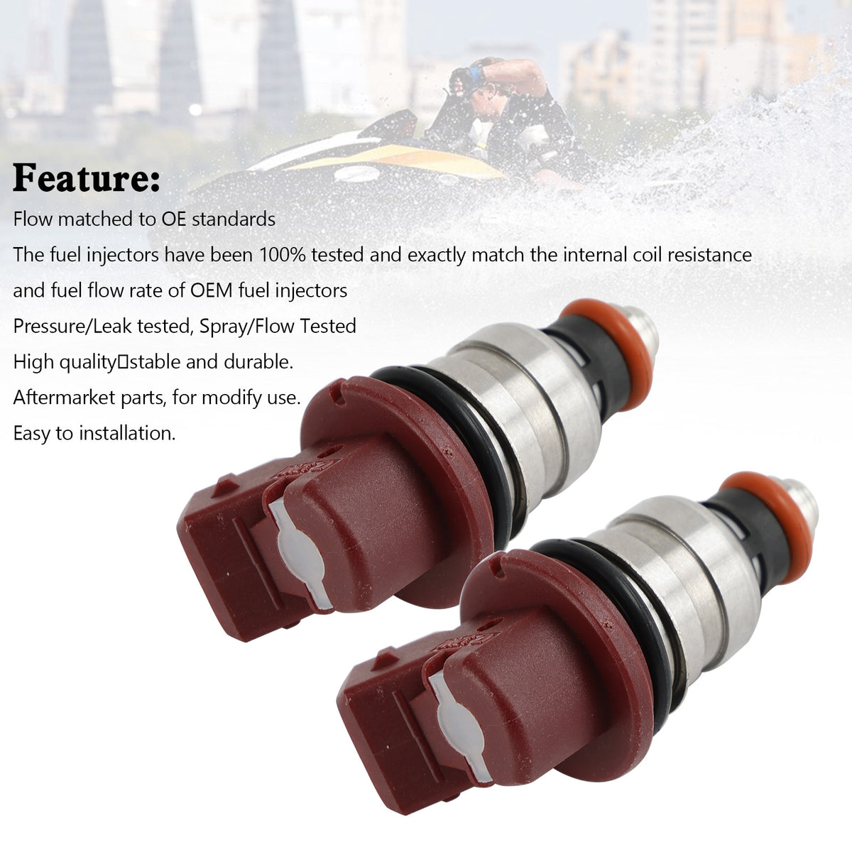 Seadoo GTX/RX/LRV/XP/3D 2000-2007 2PCS 275500460 Fuel Injectors Fit