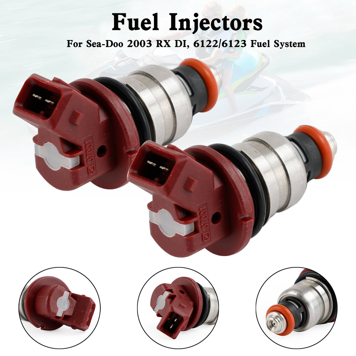 Seadoo GTX/RX/LRV/XP/3D 2000-2007 2PCS 275500460 Fuel Injectors Fit