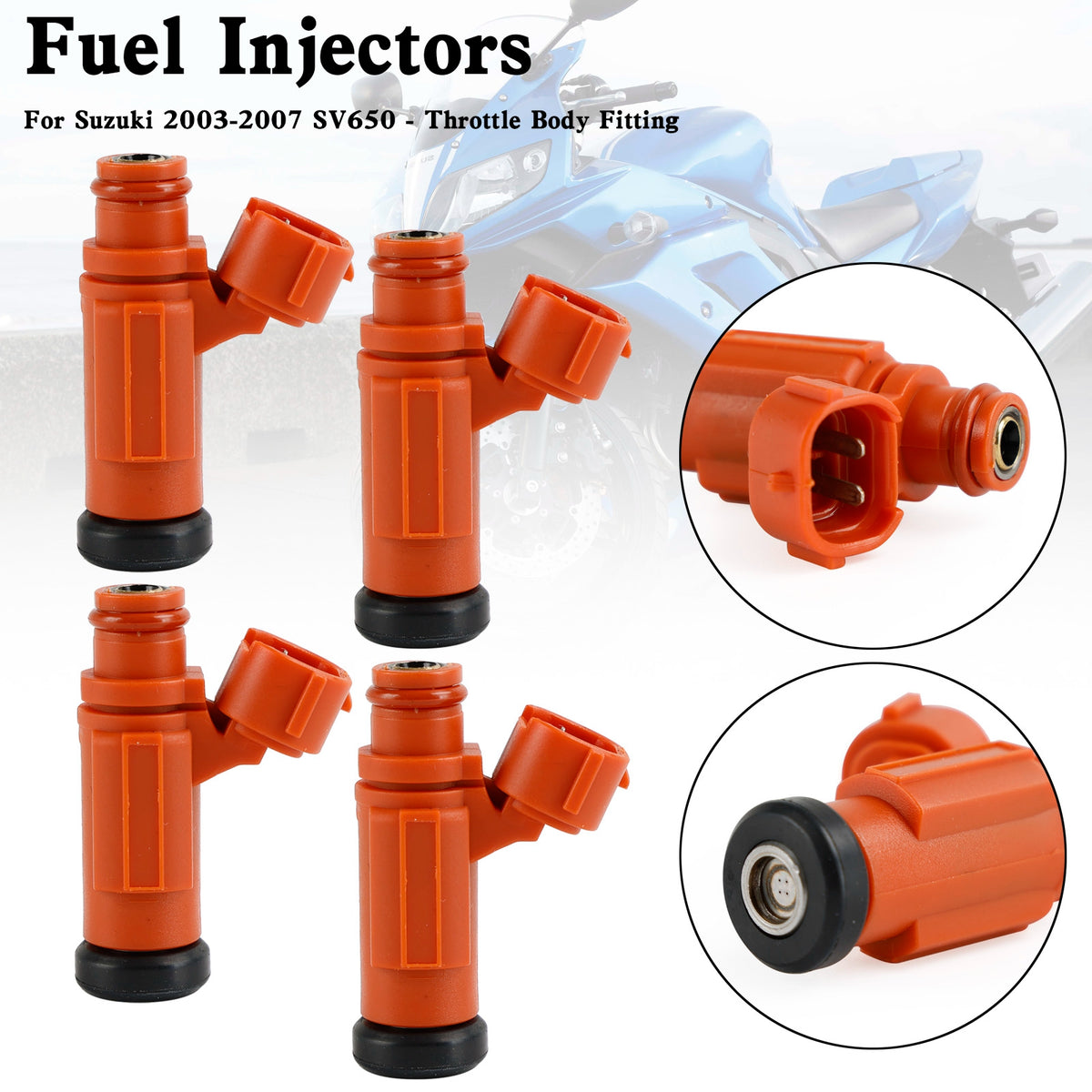 Suzuki GSX-R600/750 Vstrom 650 SV650 2003-2007 4PCS Fuel Injector 15710-17G00