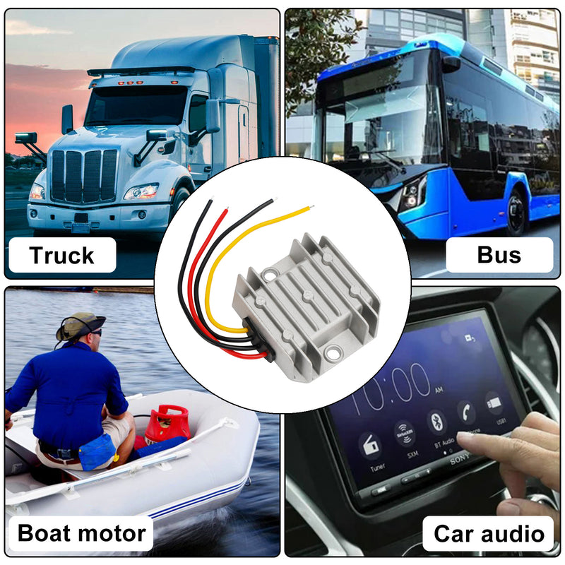 Waterproof DC/DC Converter Regulator 12V Step Up to 13.8V 3A 41.4W