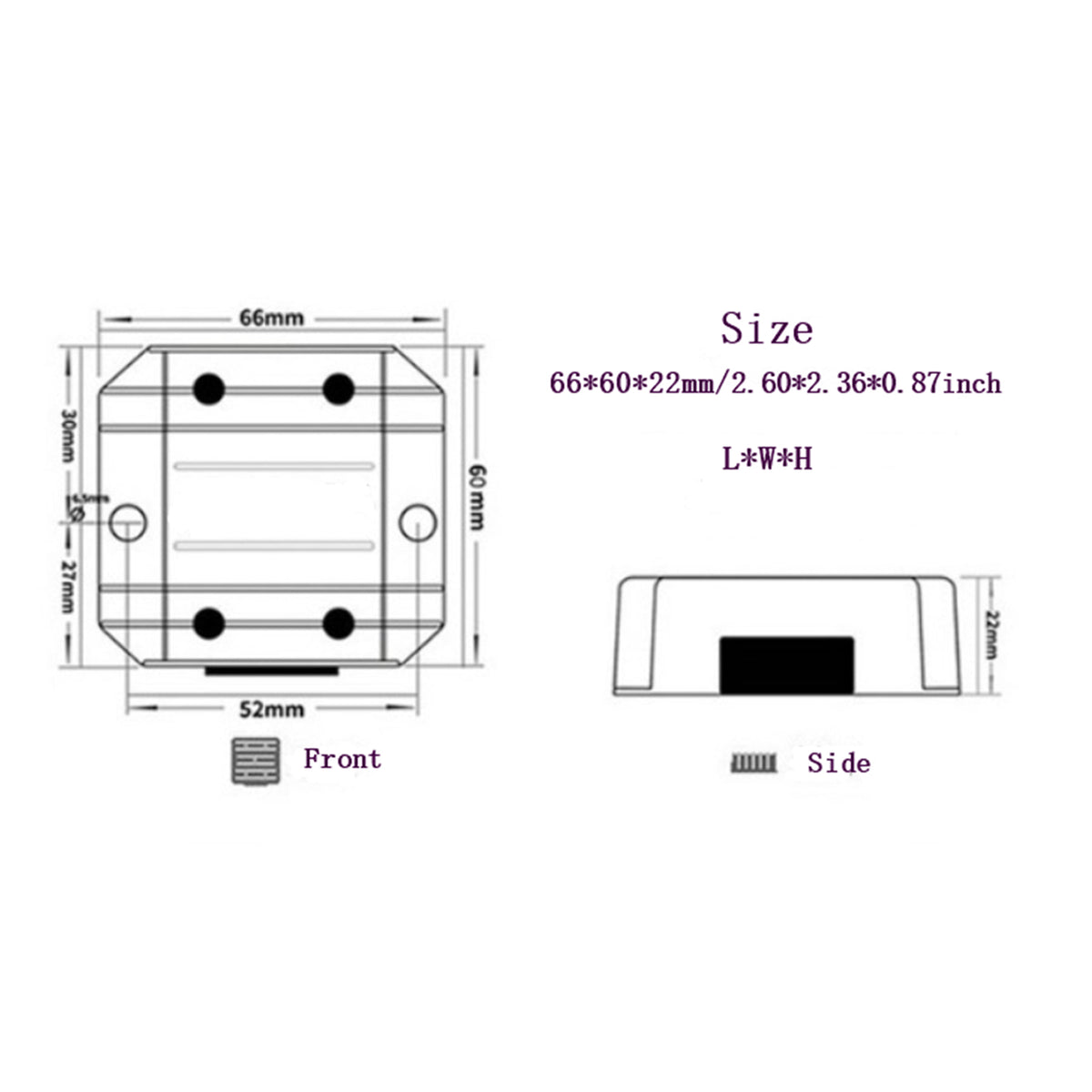 Waterproof DC/DC Converter Regulator 12V Step Up to 13.8V 3A 41.4W