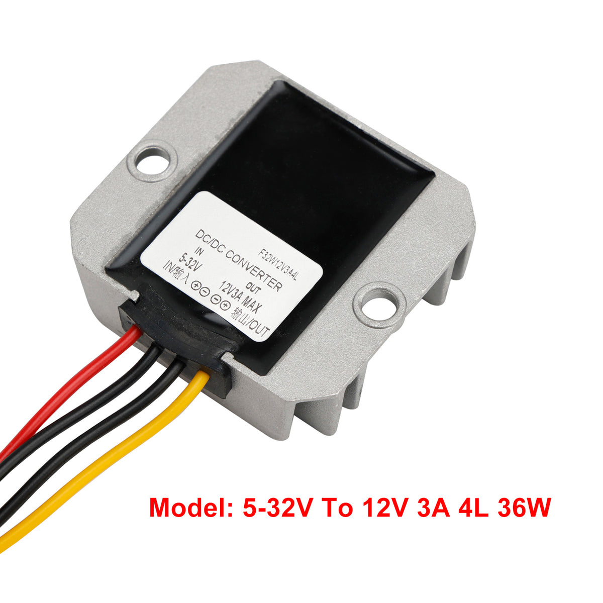 Waterproof DC (5-32V) to 12V 3A Voltage Power Supply Converter Regulator
