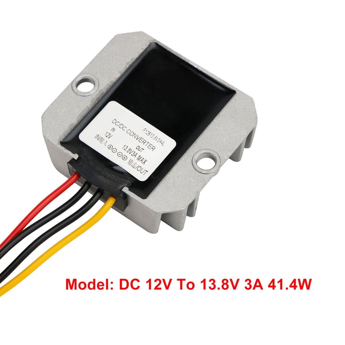 Waterproof DC/DC Converter Regulator 12V Step Up to 13.8V 3A 41.4W