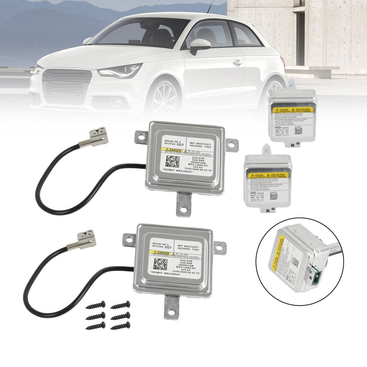 Audi VW 8K0941597E Xenon Ballast & D3S Bulb HID Light Control Unit Module