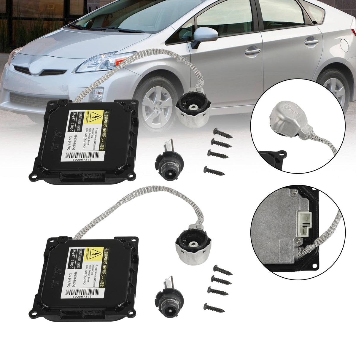 06-2009 Prius 85967-51040 Xenon Ballast HID D4R Bulb Kit Module Control Unit