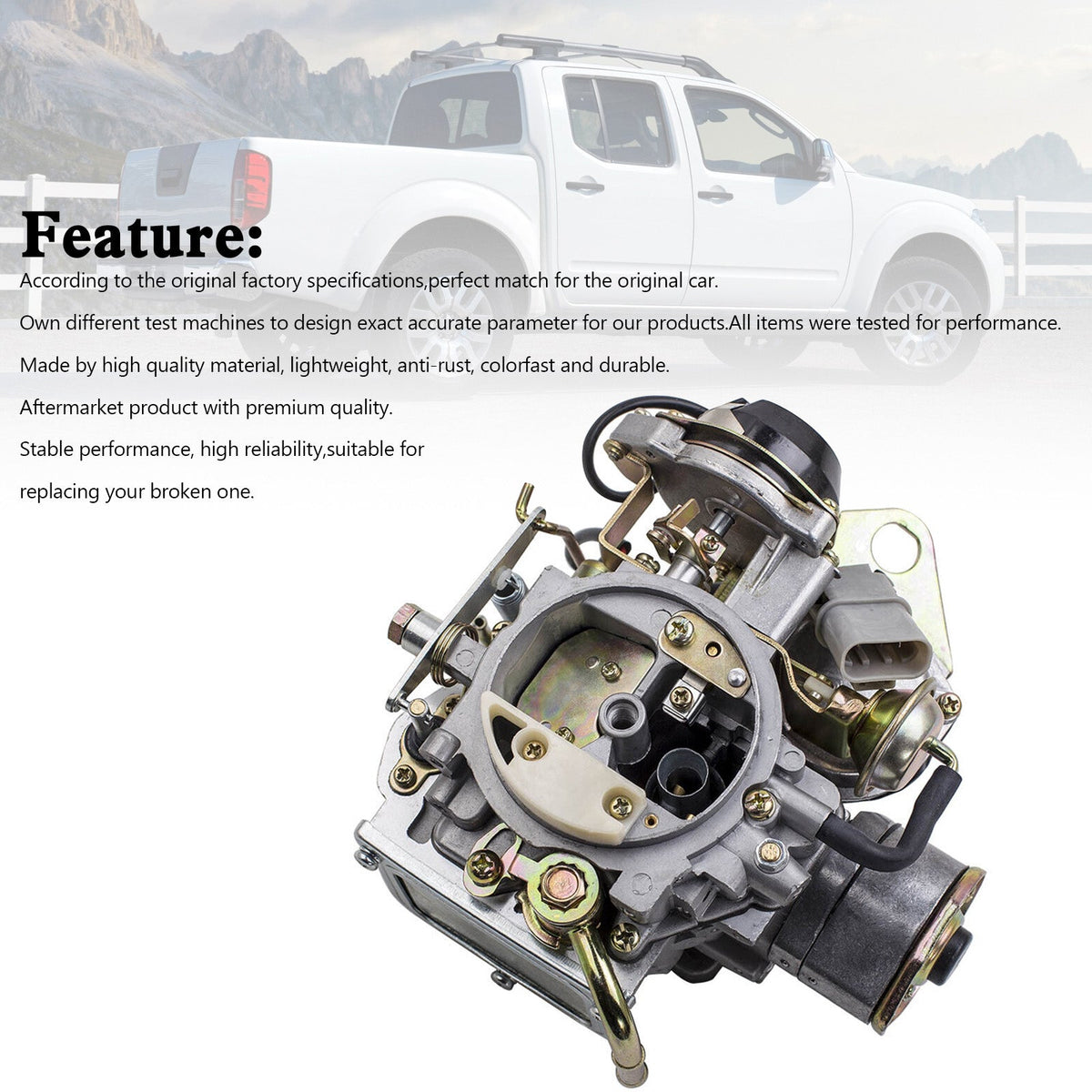 1983-1986 Nissan 720 Pickup 2.4L Z24 Engine 2-Barrel Carburetor 16010-21G61