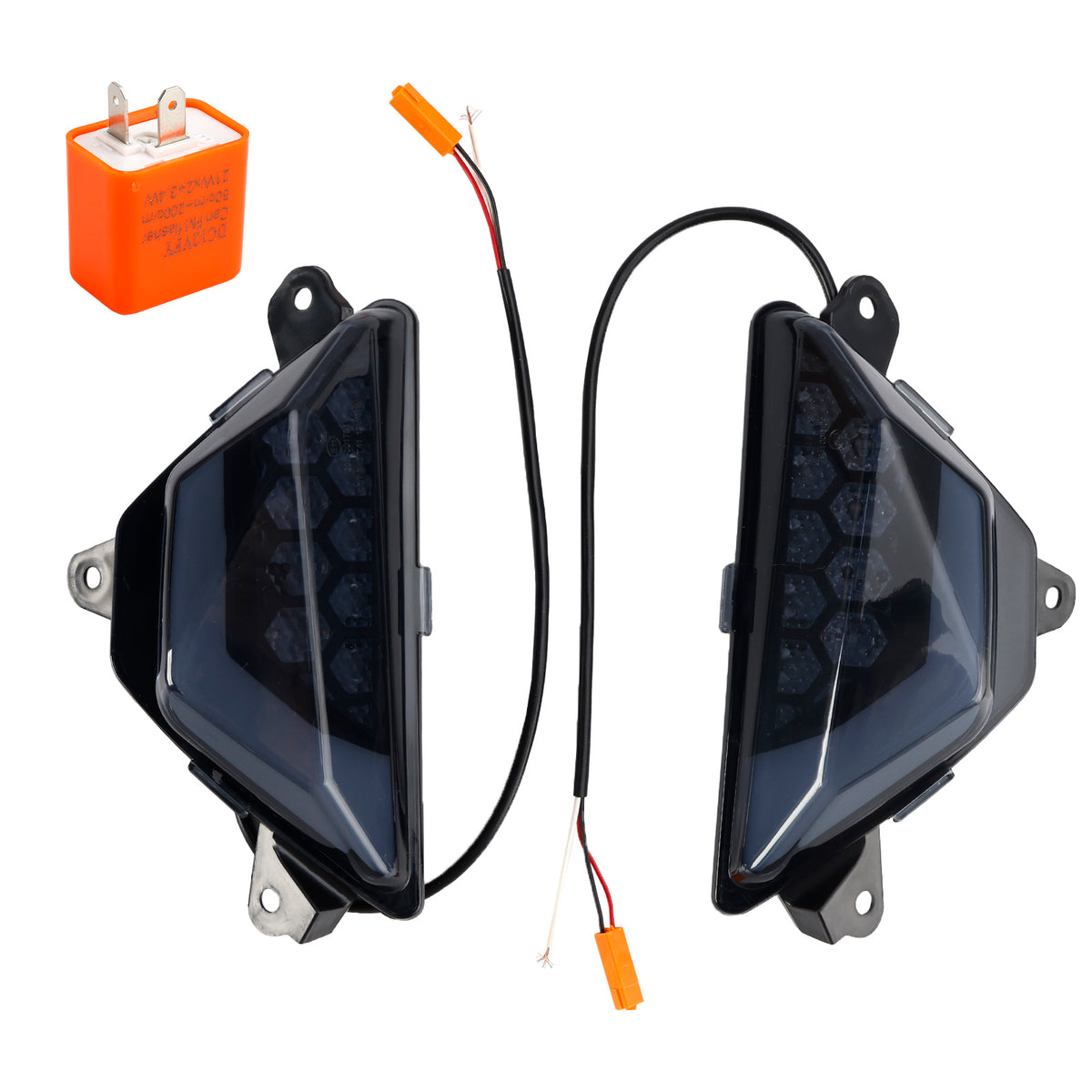 KAWASAKI NINJA 300 400 650 ZX-6R ZX-4RR 2013+ Black LED Front Turn Signal Light