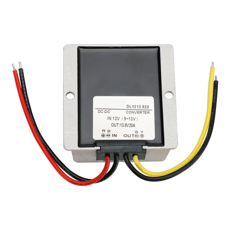 Waterproof DC/DC Converter Regulator 12V Step Up to 13.8V 20A 276W