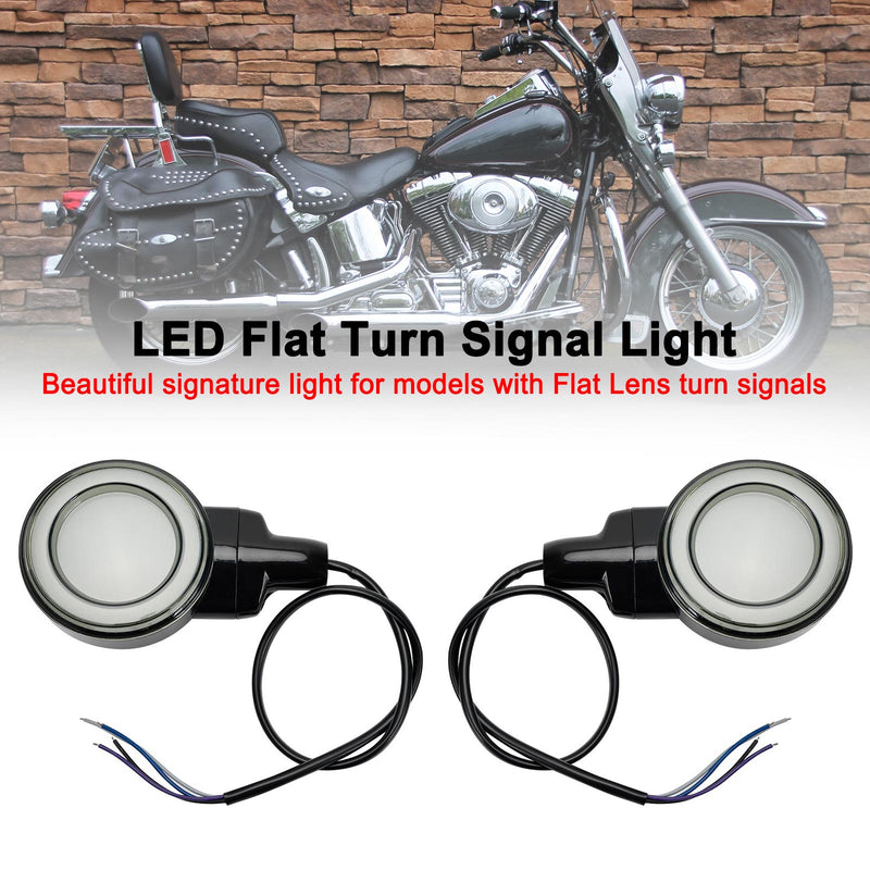 Heritage Softail Classic Touring 1999-2023 Black LED Flat Front Turn Signal Light