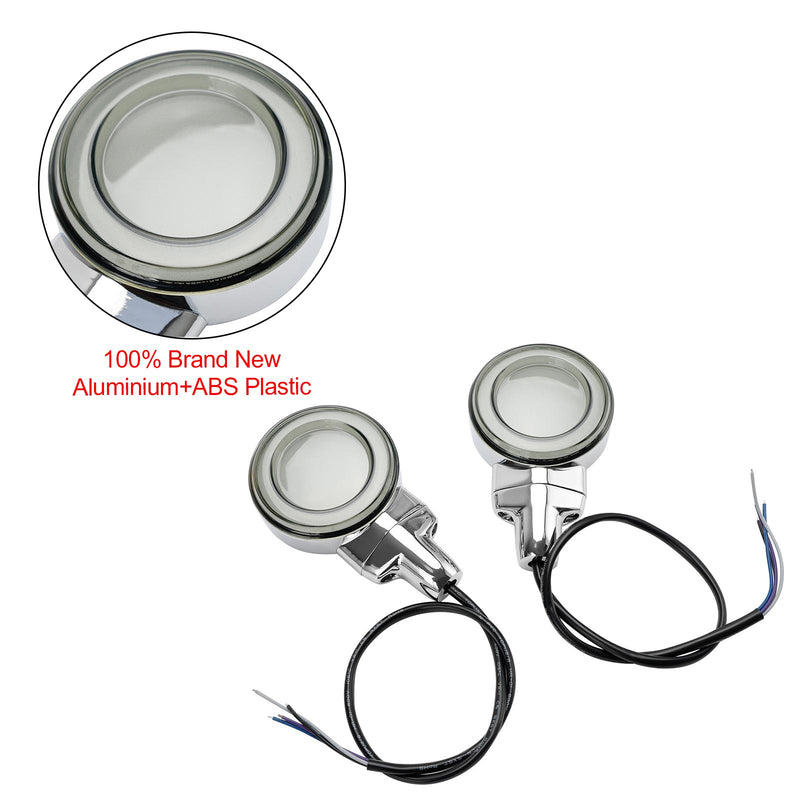 Heritage Softail Classic Touring 1999-2023 Chrome LED Flat Front Turn Signal Light