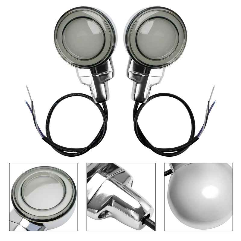 Heritage Softail Classic Touring 1999-2023 Chrome LED Flat Front Turn Signal Light