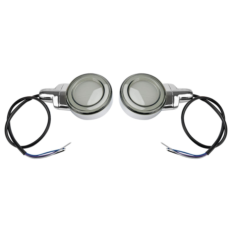 Heritage Softail Classic Touring 1999-2023 Chrome LED Flat Front Turn Signal Light