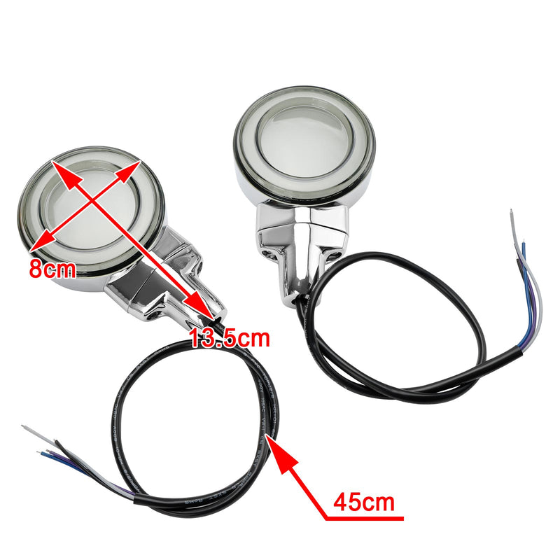 Heritage Softail Classic Touring 1999-2023 Chrome LED Flat Front Turn Signal Light