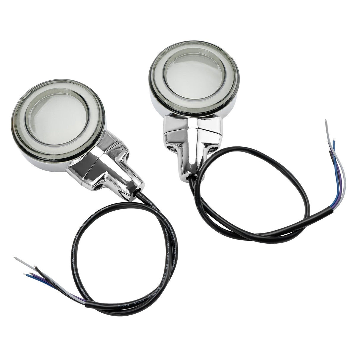 Heritage Softail Classic Touring 1999-2023 Chrome LED Flat Front Turn Signal Light