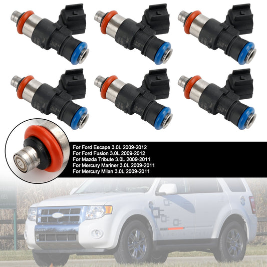 6PCS 0280158189 Fuel Injector Fit Ford Escape Fusion Fit Mazda 3.0L V6