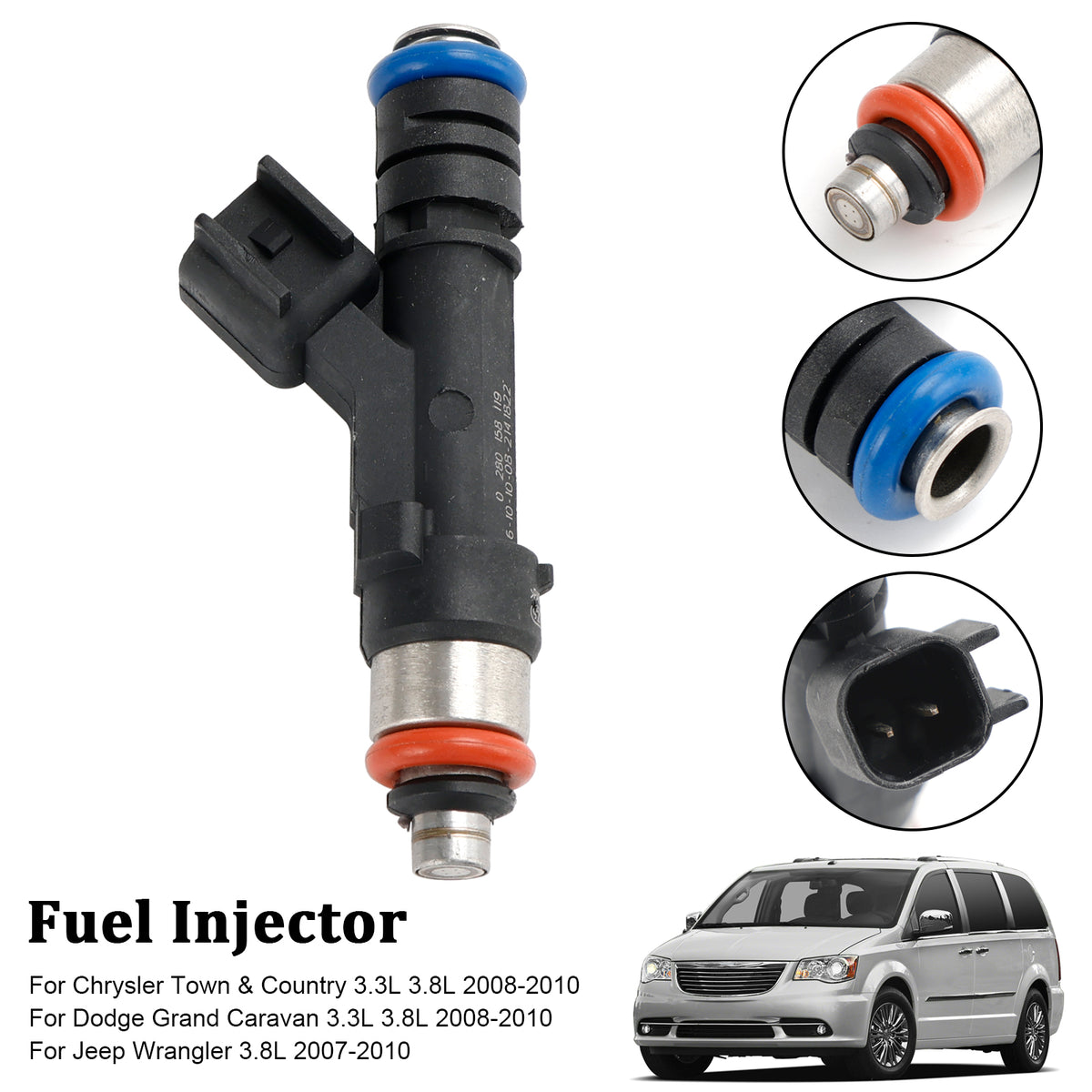 Jeep Fit Dodge Wrangler Fit Chrysler 3.3L 1PCS Fuel Injector 0280158119