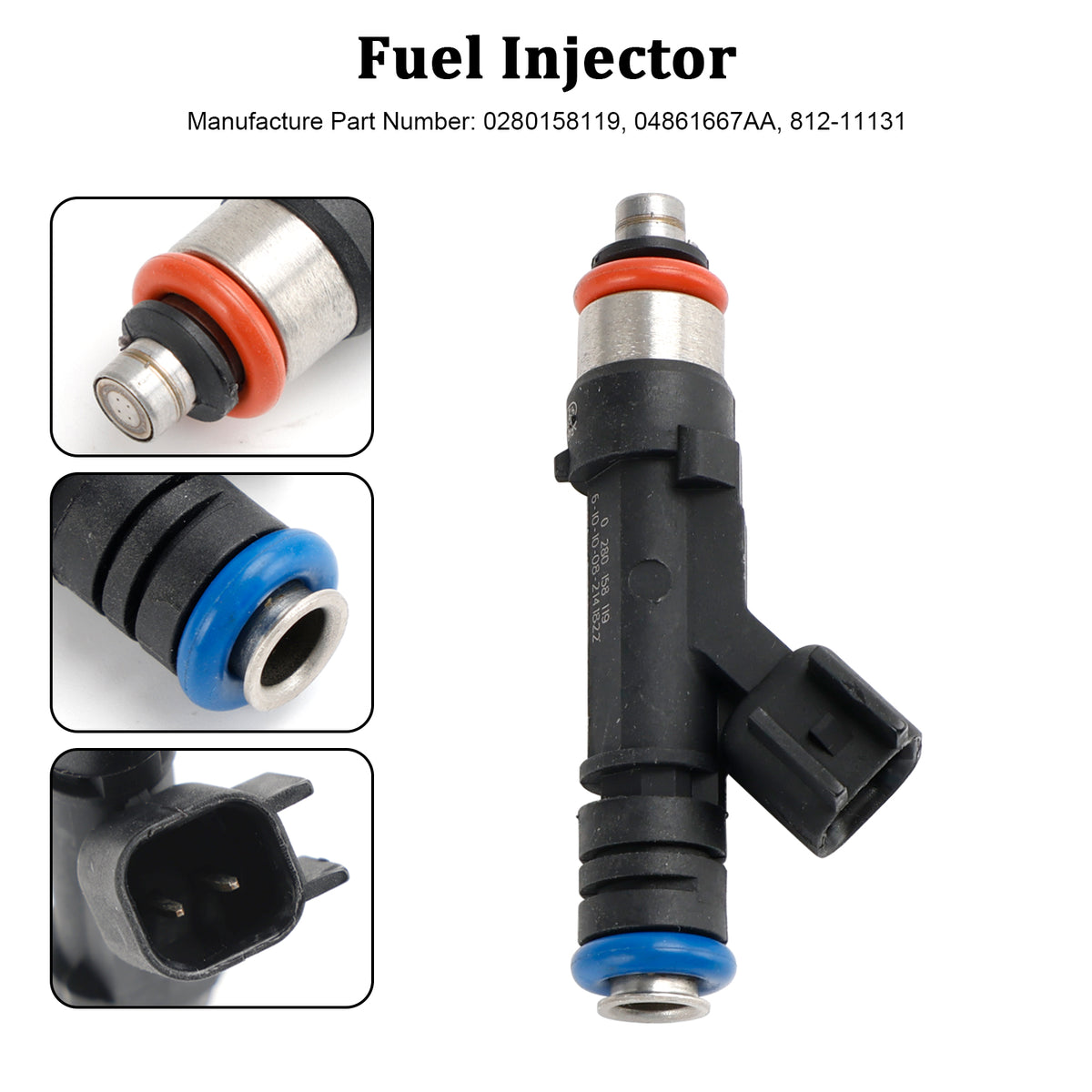 Jeep Fit Dodge Wrangler Fit Chrysler 3.3L 1PCS Fuel Injector 0280158119