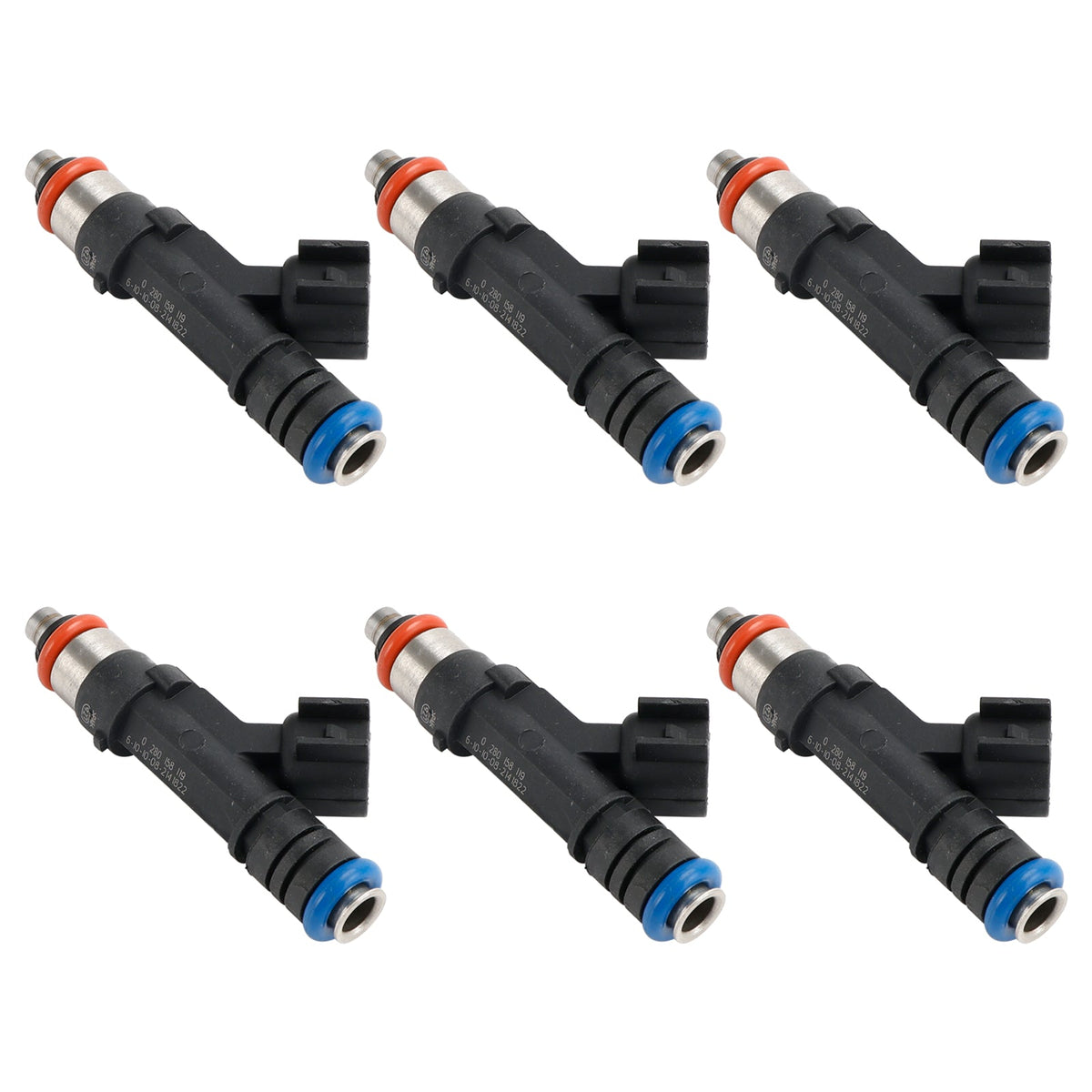6PCS 0280158119 Fuel Injector Fit Jeep Fit Dodge Wrangler Fit Chrysler 3.3L