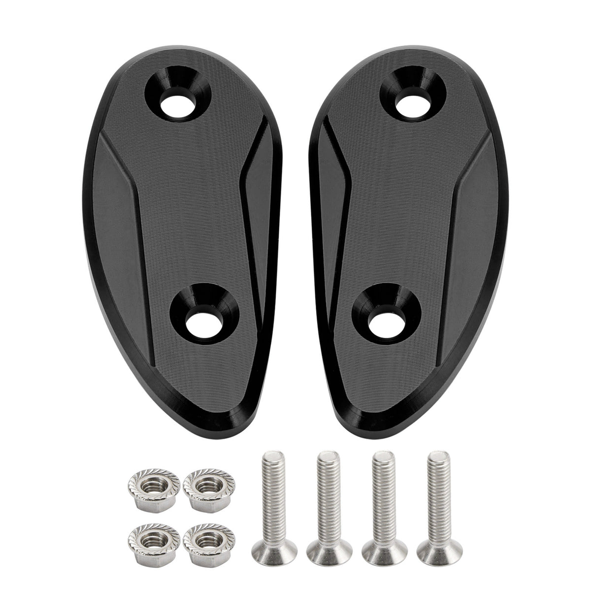 Honda CBR 1000 RR CBR1000RR 2008-2023 CNC Black Mirror Block Off Plates