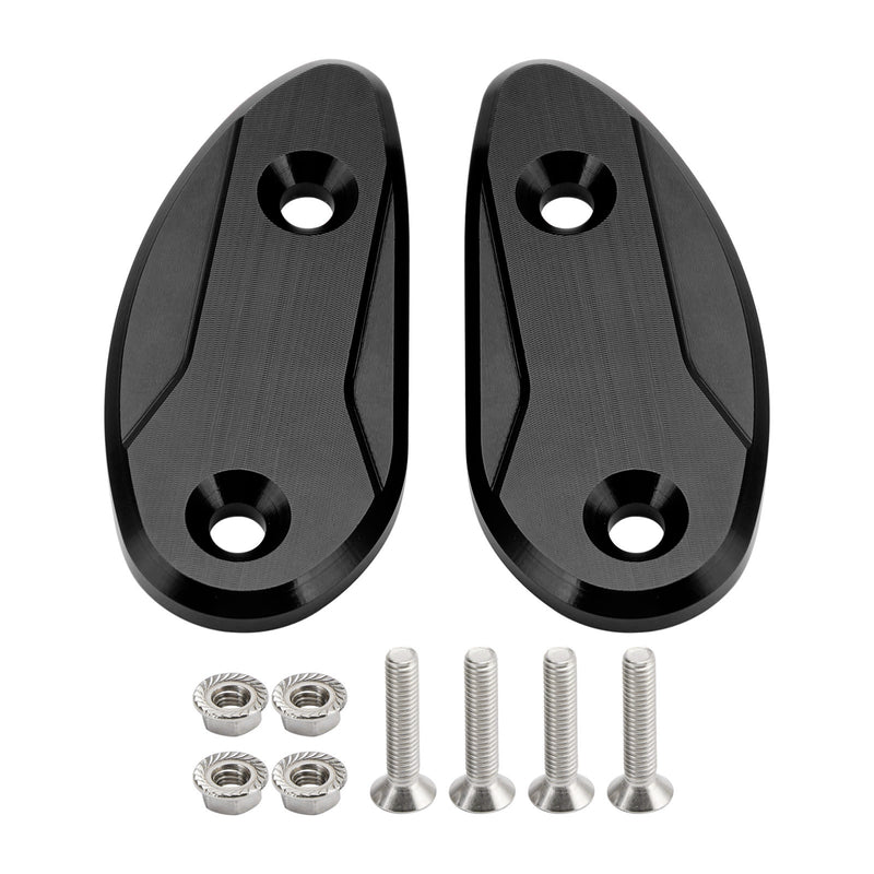 Honda CBR 1000 RR CBR1000RR 2008-2023 CNC Black Mirror Block Off Plates