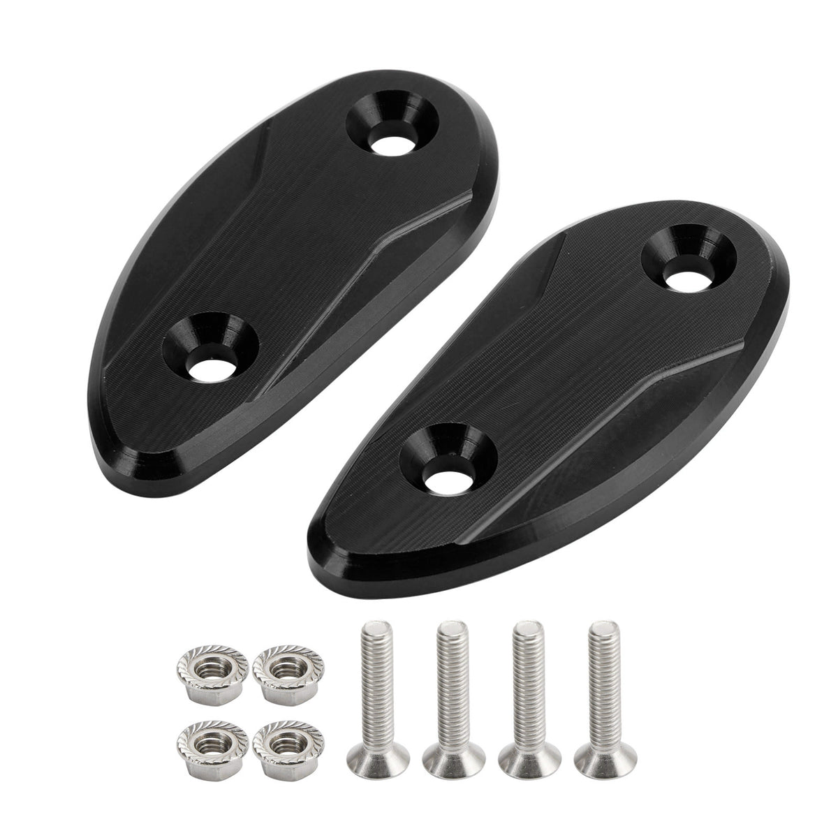 Honda CBR 1000 RR CBR1000RR 2008-2023 CNC Black Mirror Block Off Plates