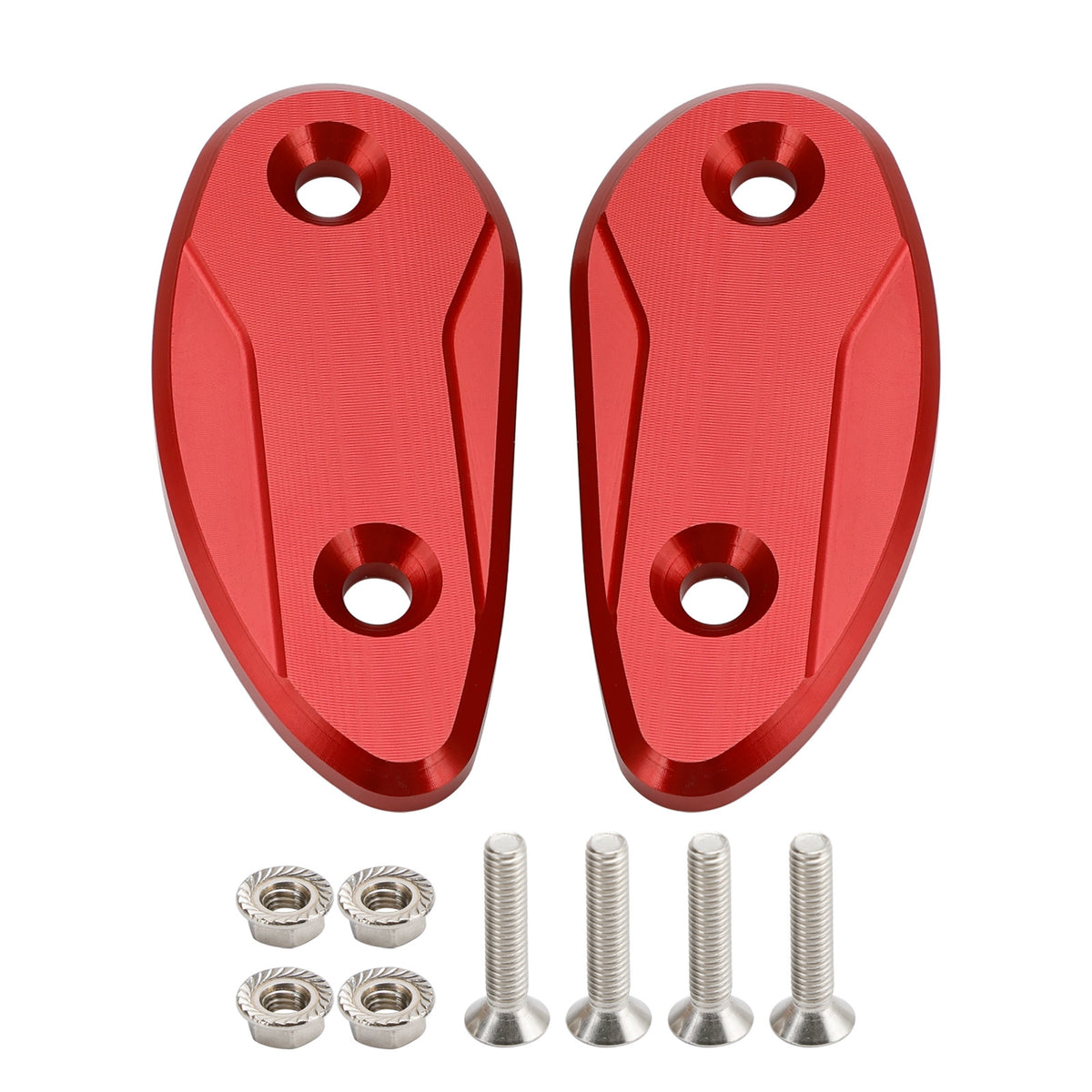 Honda CBR 1000 RR CBR1000RR 2008-2023 CNC Red Mirror Block Off Plates