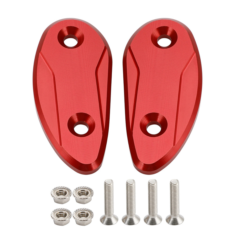 Honda CBR 1000 RR CBR1000RR 2008-2023 CNC Red Mirror Block Off Plates