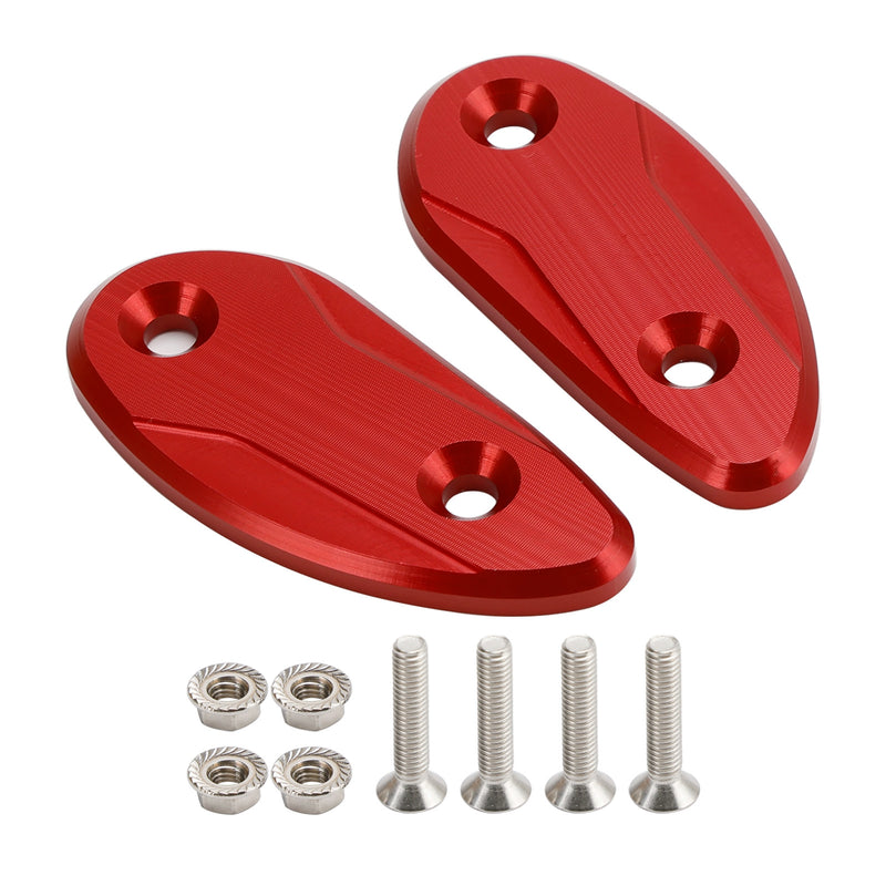 Honda CBR 1000 RR CBR1000RR 2008-2023 CNC Red Mirror Block Off Plates