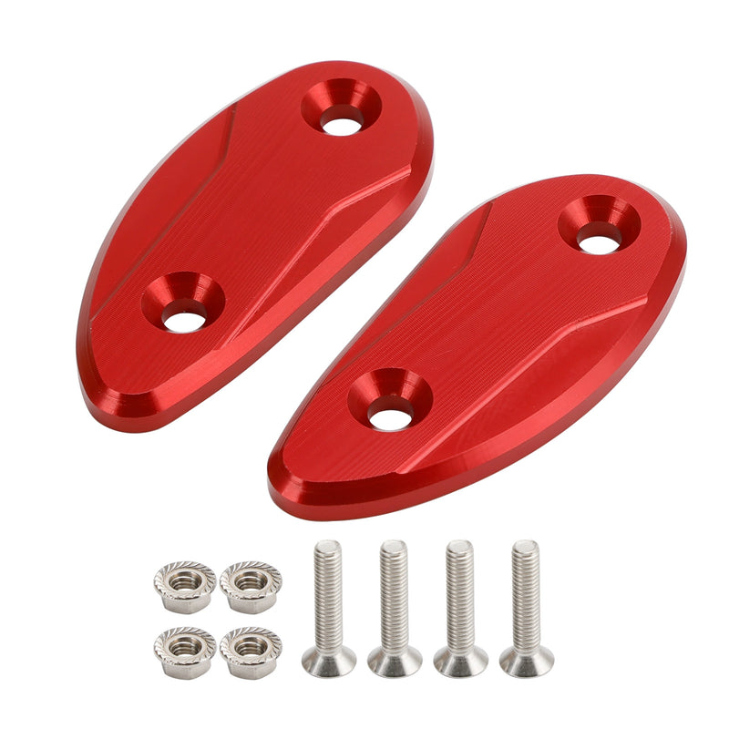 Honda CBR 1000 RR CBR1000RR 2008-2023 CNC Red Mirror Block Off Plates