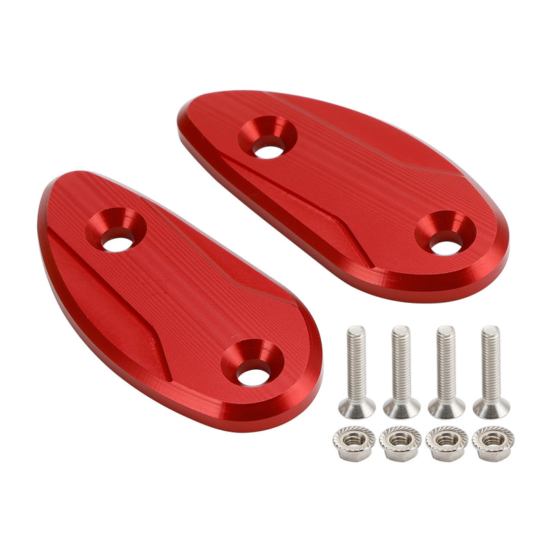 Honda CBR 1000 RR CBR1000RR 2008-2023 CNC Red Mirror Block Off Plates