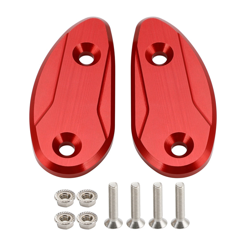 Honda CBR 1000 RR CBR1000RR 2008-2023 CNC Red Mirror Block Off Plates