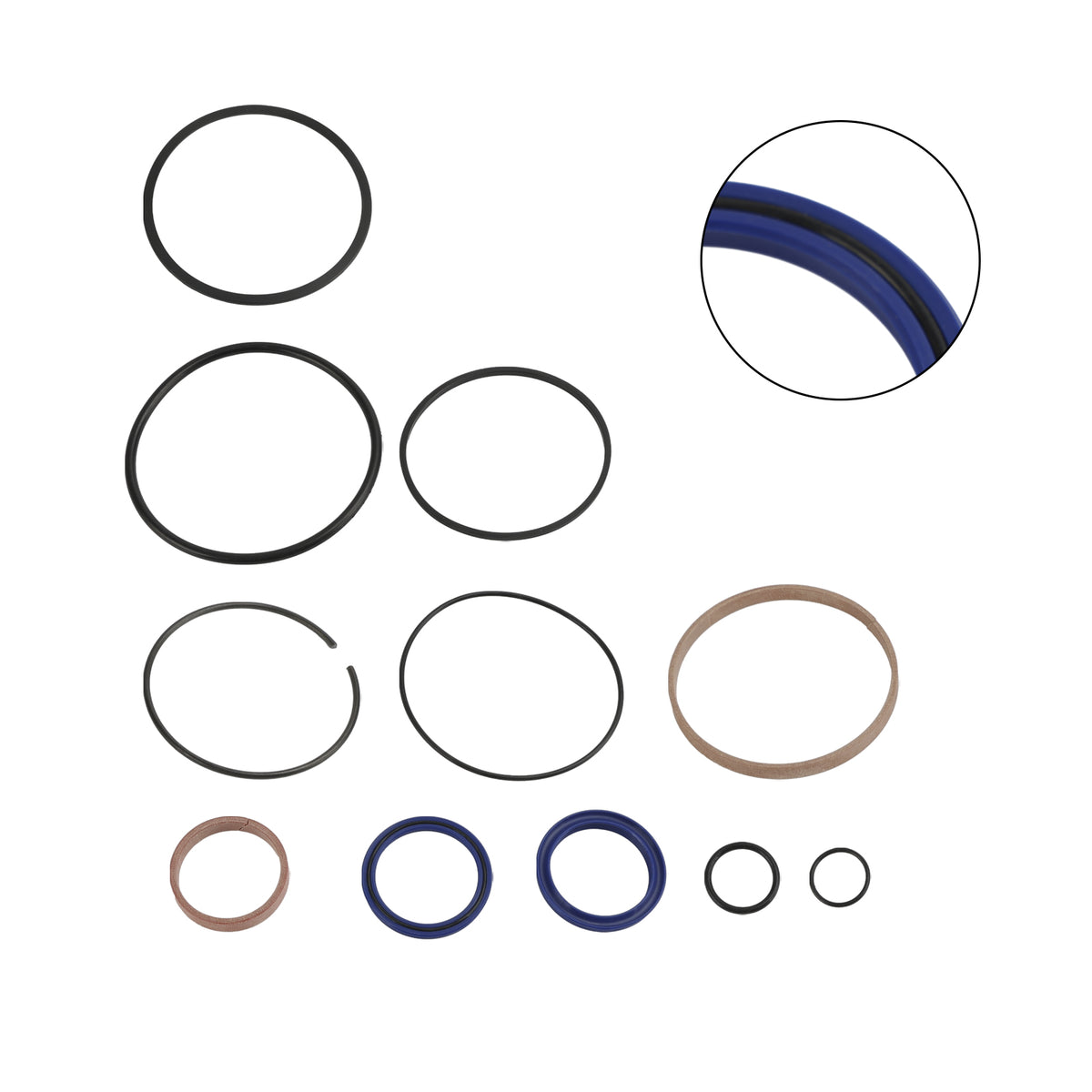 4.0" Bore x 1.75" Rod Cylinde Hydraulic Log Splitter Cylinder Rebuild Seal Kit