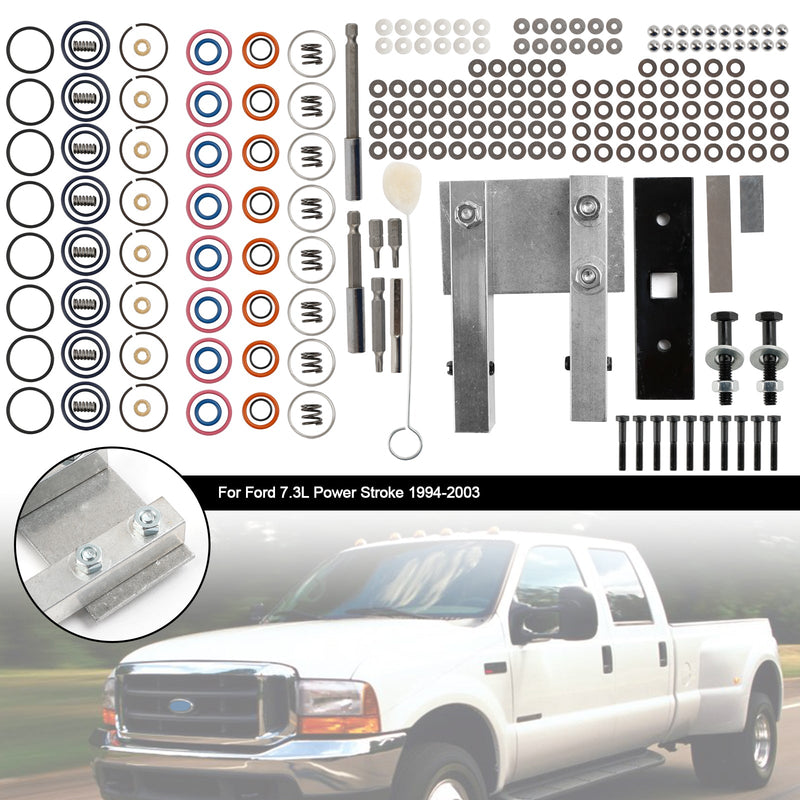 Ford 7.3L Power Stroke 1994-2003 Injector Rebuild Kit W/Vice Clamp And Tools Spring