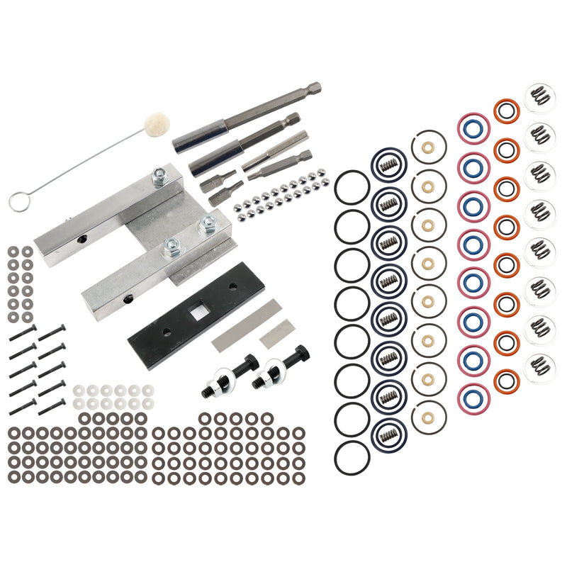 Ford 7.3L Power Stroke 1994-2003 Injector Rebuild Kit W/Vice Clamp And Tools Spring