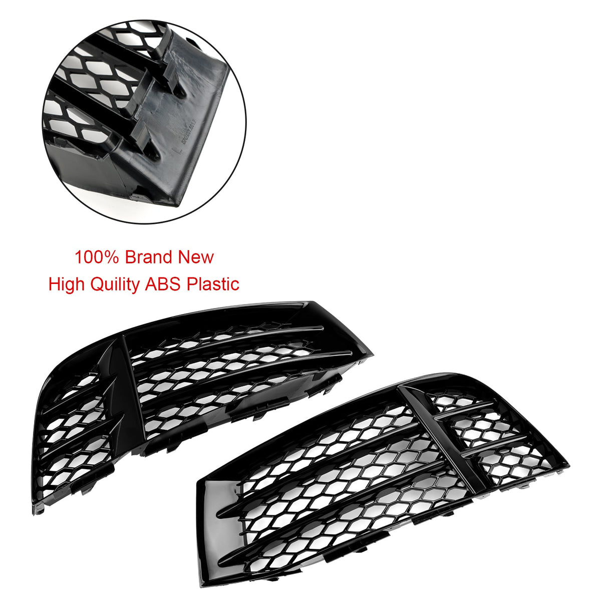 2010-2016 Audi RS5 Front Bumper Lower Fog Light Cover Grill Replacement