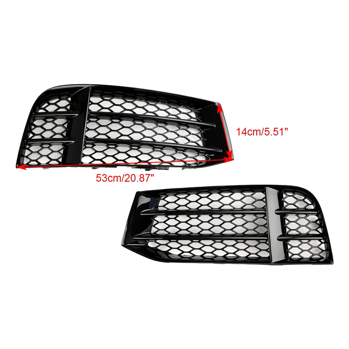 2010-2016 Audi RS5 Front Bumper Lower Fog Light Cover Grill Replacement